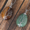 Pendentif Arbre de Guérison en Pierre Naturelle -  - L'Arbre des Chakras