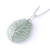 Pendentif Arbre de Guérison en Pierre Naturelle - Aventurine Verte - L'Arbre des Chakras