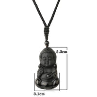 Pendentif Bouddha en Obsidienne Noire - Default Title - L'Arbre des Chakras