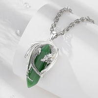 Pendentif "Dragon" en Pierre Naturelle - Aventurine Verte - L'Arbre des Chakras