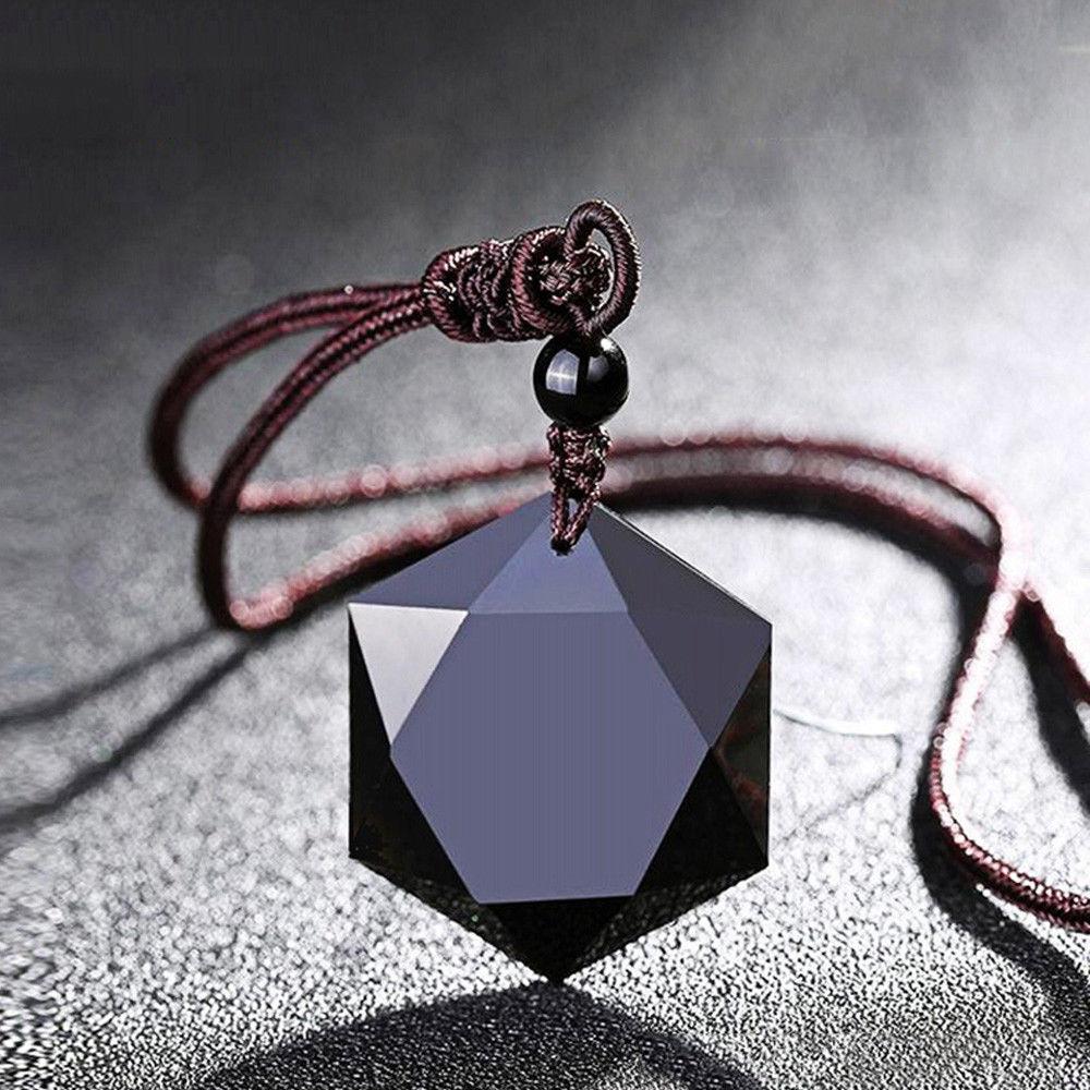 Pendentif "Étoile" en Obsidienne Noire -  - L'Arbre des Chakras