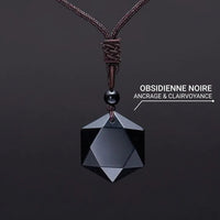 Pendentif "Étoile" en Obsidienne Noire -  - L'Arbre des Chakras