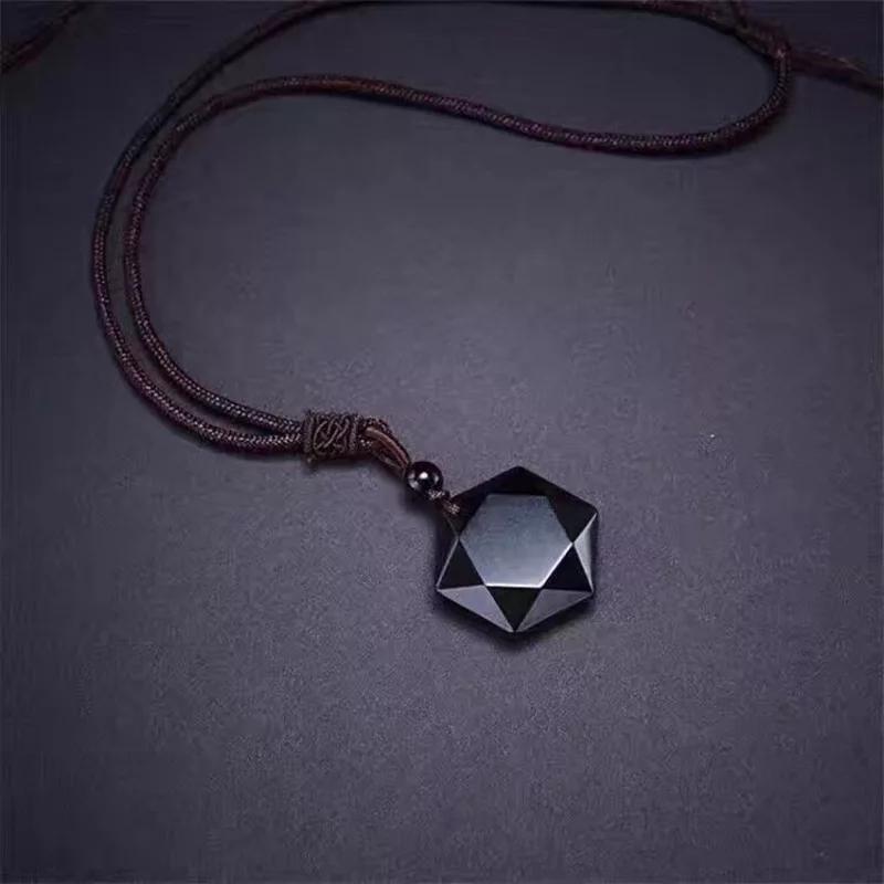 Pendentif "Étoile" en Obsidienne Noire -  - L'Arbre des Chakras