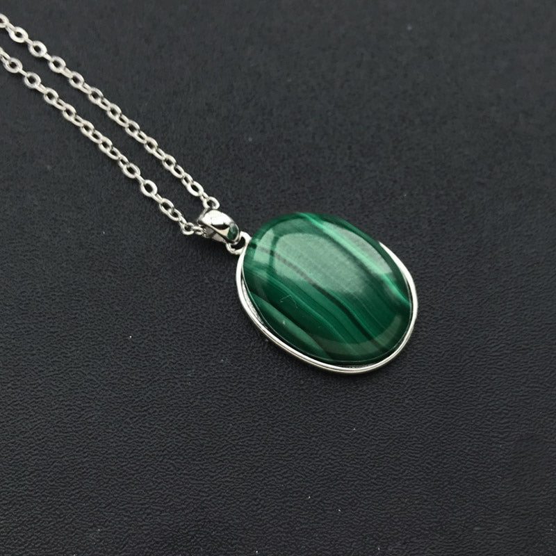 Pendentif &quot;Guérison&quot; en Malachite -  - L&#39;Arbre des Chakras