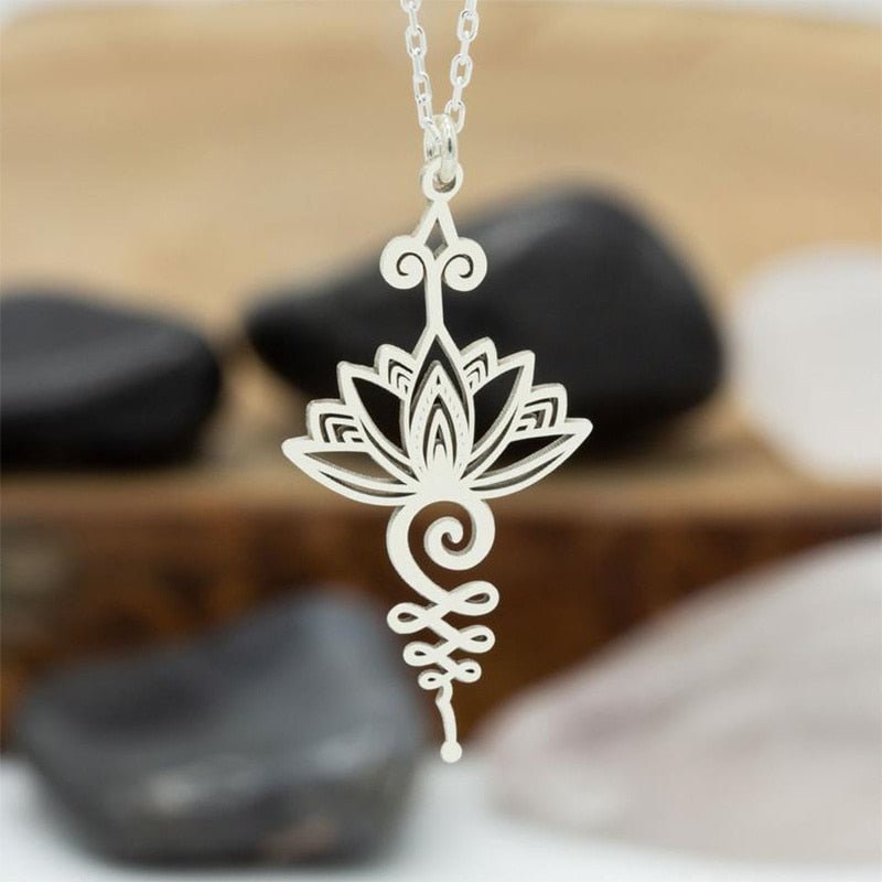 Pendentif &quot;Lotus Unalome&quot; - Argent - L&#39;Arbre des Chakras