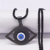 Pendentif Oeil Bleu - Protection du Mauvais Oeil - Noire - L&#39;Arbre des Chakras