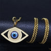 Pendentif Oeil Bleu - Protection du Mauvais Oeil - Or - L&#39;Arbre des Chakras