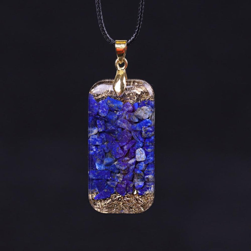 Pendentif Orgonite &quot;Énergie Cosmique&quot; en Lapis Lazuli -  - L&#39;Arbre des Chakras