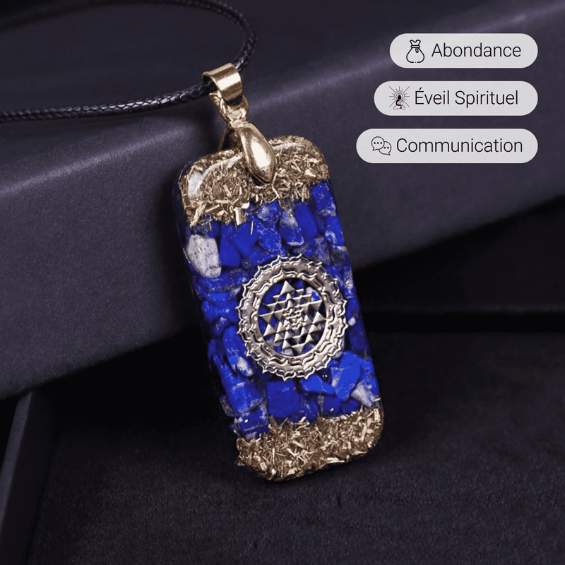 Pendentif Orgonite &quot;Énergie Cosmique&quot; en Lapis Lazuli -  - L&#39;Arbre des Chakras