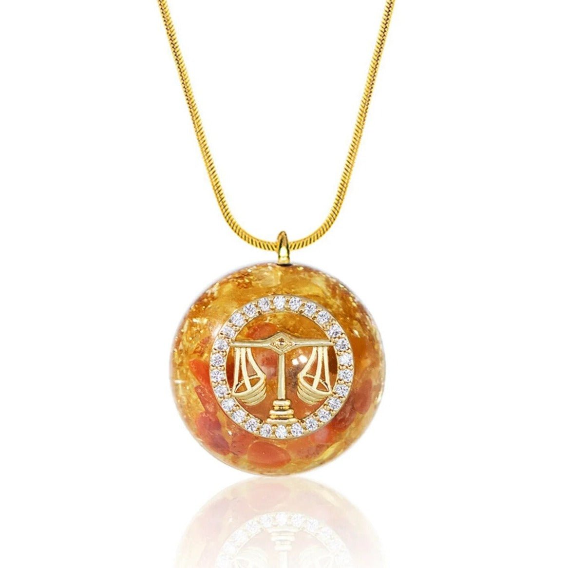 Pendentif Orgonite "Signe Astrologique" en Pierre Naturelle - - L'Arbre des Chakras