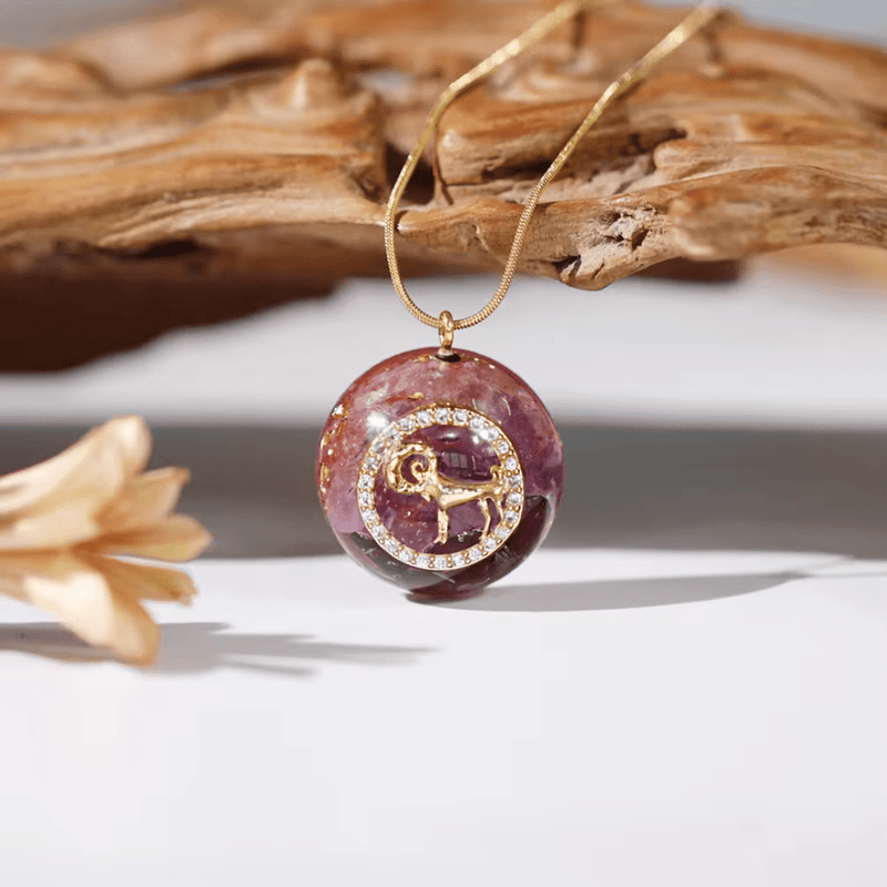 Pendentif Orgonite &quot;Signe Astrologique&quot; en Pierre Naturelle -  - L&#39;Arbre des Chakras