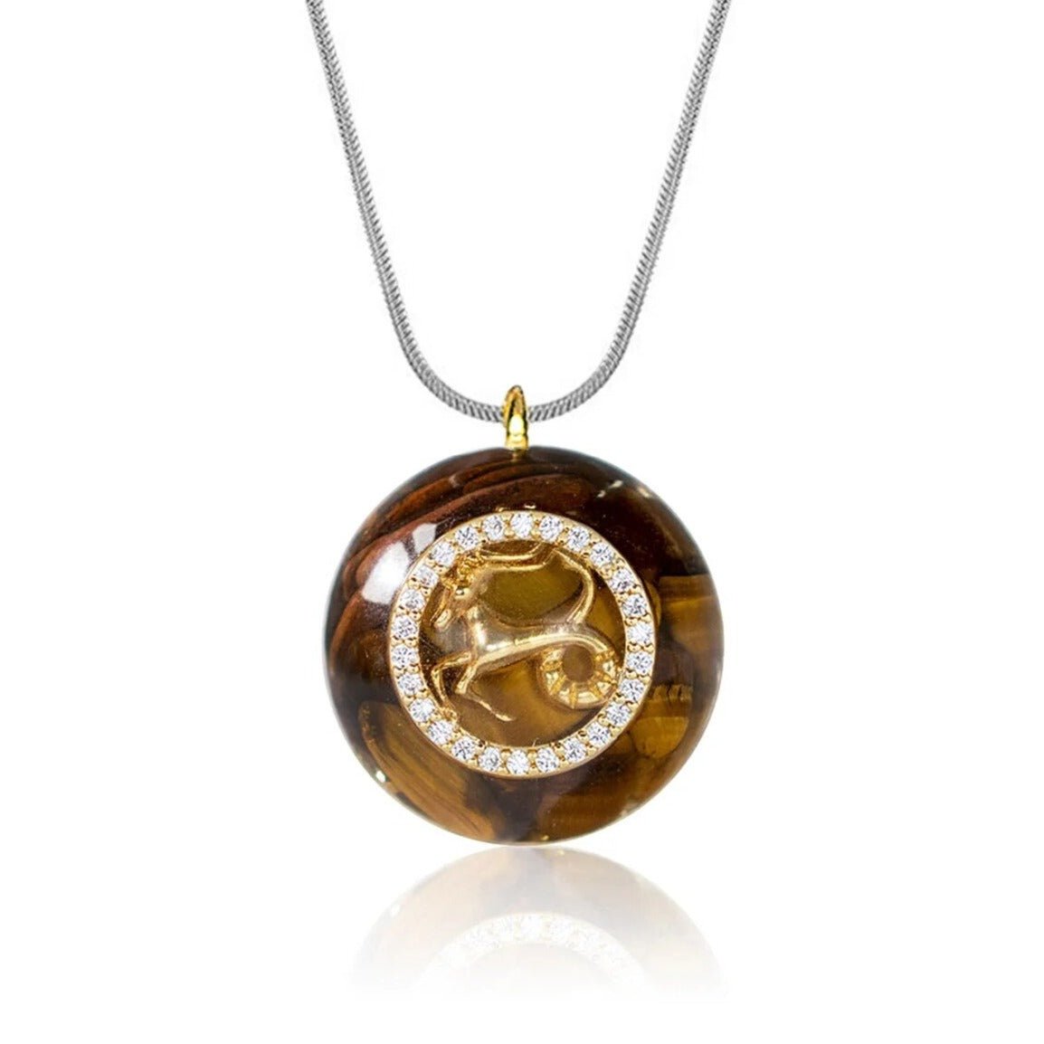 Pendentif Orgonite "Signe Astrologique" en Pierre Naturelle - - L'Arbre des Chakras