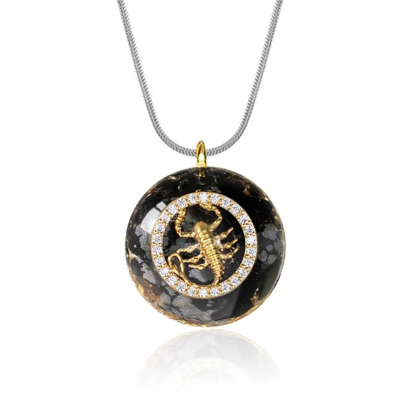 Pendentif Orgonite &quot;Signe Astrologique&quot; en Pierre Naturelle - Scorpion - L&#39;Arbre des Chakras