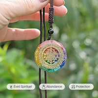 Pendentif Orgonite "Sri Yantra - 7 Chakras" -  - L'Arbre des Chakras