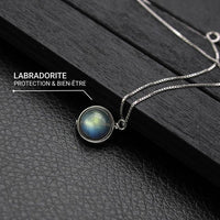 Pendentif "Perle Fine" en Labradorite -  - L'Arbre des Chakras