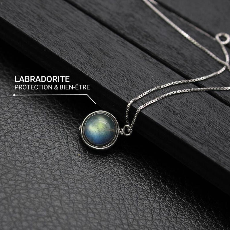 Pendentif &quot;Perle Fine&quot; en Labradorite -  - L&#39;Arbre des Chakras