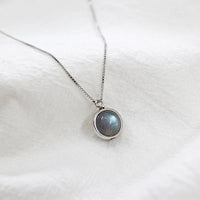 Pendentif "Perle Fine" en Labradorite -  - L'Arbre des Chakras