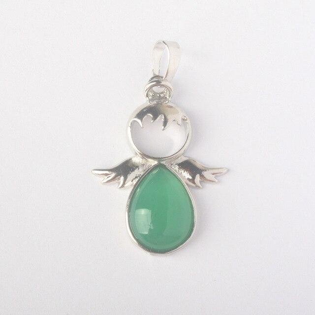 Pendentif Petit Ange et sa Pierre Naturelle - Aventurine - L&#39;Arbre des Chakras