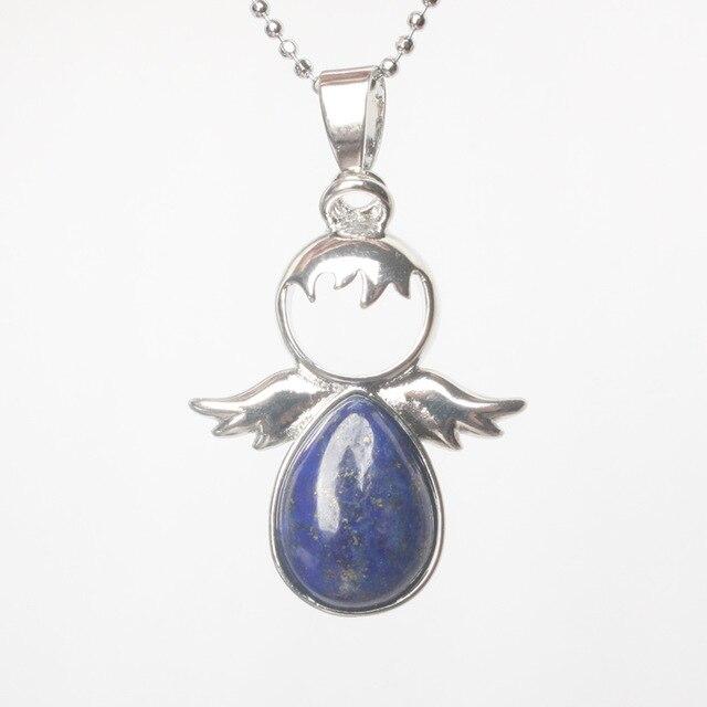 Pendentif Petit Ange et sa Pierre Naturelle - lapis lazuli - L&#39;Arbre des Chakras