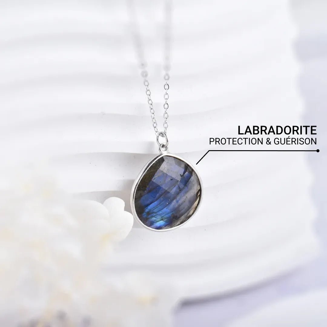 Pendentif Protection Élégant en Labradorite -  - L'Arbre des Chakras