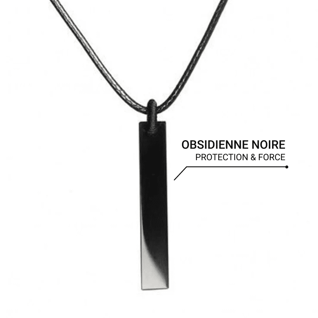 Pendentif "Protection" en Obsidienne Noire -  - L'Arbre des Chakras