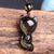 Pendentif "Renard Sage" en Obsidienne Dorée - Corde - L'Arbre des Chakras