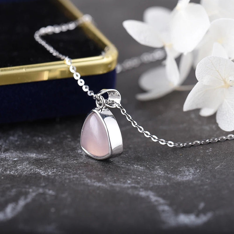 Pendentif "Romance" en  Quartz Rose ou Améthyste -  - L'Arbre des Chakras