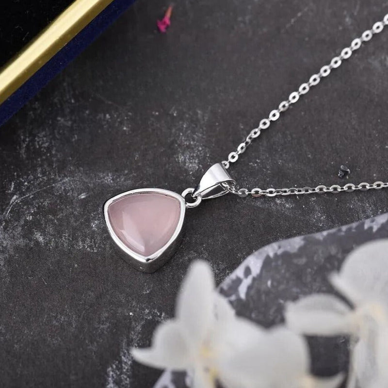 Pendentif "Romance" en  Quartz Rose ou Améthyste -  - L'Arbre des Chakras