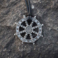 Pendentif "Roue du Dharma" - Argent Antique - L'Arbre des Chakras