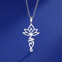 Pendentif Unalome Lotus Sacré - Argent - L'Arbre des Chakras