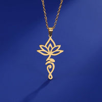 Pendentif Unalome Lotus Sacré - Or - L'Arbre des Chakras