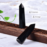 Pointe Protectrice en Obsidienne Noire -  - L'Arbre des Chakras