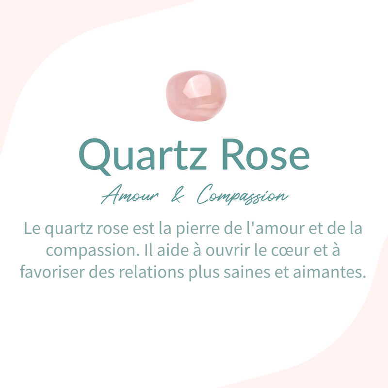 Galet &quot;Amour Inconditionnel&quot; en Quartz Rose -  - L&#39;Arbre des Chakras