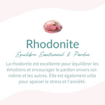 Bracelet "Amour de Soi" en Rhodonite, Quartz Rose & Améthyste -  - L'Arbre des Chakras