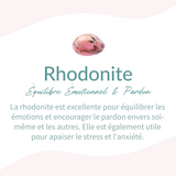 Bracelet "Amour de Soi" en Rhodonite, Quartz Rose & Améthyste -  - L'Arbre des Chakras