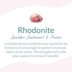 Collier "Éclat de Sérénité" en Rhodonite, Améthyste & Perles d'eau Douce - - L'Arbre des Chakras