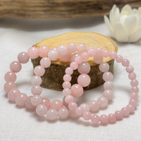 Bracelet "Amour Inconditionnel" en Quartz Rose -  - L'Arbre des Chakras