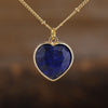 Pendentif Coeur en Pierre Naturelle - Lapis Lazuli/or - L&#39;Arbre des Chakras