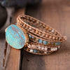 Bracelet Boho "Ouverture d'Esprit" en Jaspe Océan -  - L'Arbre des Chakras