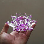 Fleur de Lotus en Cristal - Lilas - L'Arbre des Chakras