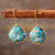 Boucles d'Oreilles en Turquoise - Or - L'Arbre des Chakras