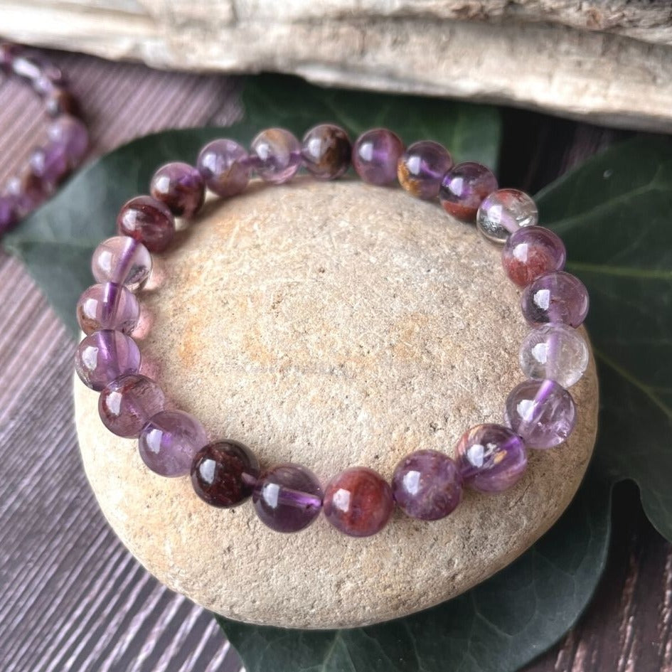 Bracelet "Âme de Lumière" en Auralite 23 - 6mm / 17cm - L'Arbre des Chakras