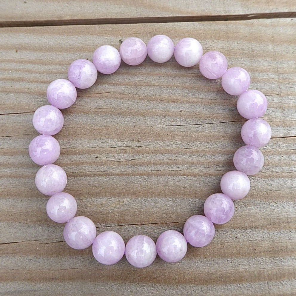 Bracelet "Calme Emotionnel" en Kunzite - 6 mm / 17 cm - L'Arbre des Chakras