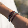 Bracelet Multi-tours "Abondance" en Grenat - - L'Arbre des Chakras