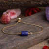 Bracelet Fin Ajustable avec Pierre Naturelle - Lapis Lazuli - L&#39;Arbre des Chakras