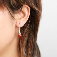 Boucles d’Oreilles Pendantes en Jaspe Rouge -  - L'Arbre des Chakras