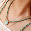 Collier Goutte en Amazonite &amp; Perles de Jaspe -  - L&#39;Arbre des Chakras