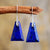 Boucles d'Oreilles Minimalistes en Lapis Lazuli -  - L'Arbre des Chakras