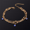 Bracelet de Cheville Oeil Bleu - Or - L&#39;Arbre des Chakras