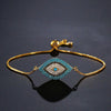 Bracelet Œil Bleu - Protection du Mauvais Œil - Or - L&#39;Arbre des Chakras